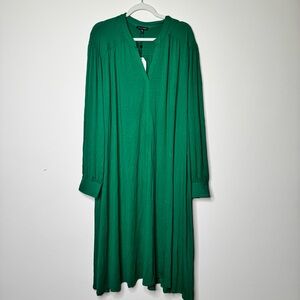 Universal Standard Gramercy Liquid Jersey Women Dress Green 3XL 6X NWT
